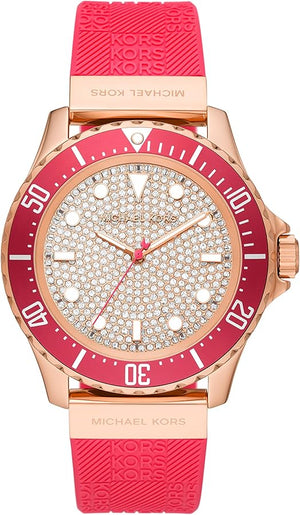 Michael Kors Everest Analog Rose Gold Dial Pink Silicone Strap Watch For Women - MK7359 Buy Now By Michael Kors