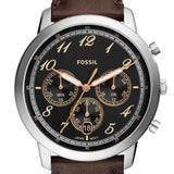 Fossil Neutra Chronograph Black Dial Brown Leather Strap Watch for Men - FS6024 Buy Now By Fossil