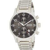 Hugo Boss Aeroliner Black Dial Silver Steel Strap Watch for Men - 1513181 Buy Now By Hugo Boss