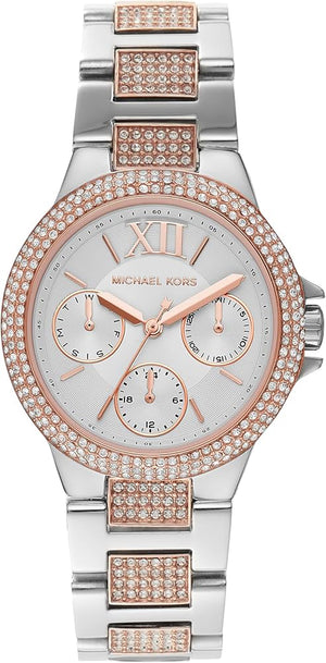 Michael Kors Camille Multifunction White Dial Two Tone Steel Strap Watch For Women - MK6846 Buy Now By Michael Kors