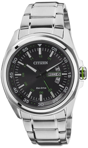 Citizen Eco Drive Urban Black Dial Silver Stainless Steel Watch For Men - AW0020-59EB Buy Now By Citizen