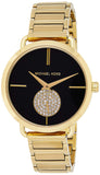 Michael Kors Portia Black Dial Gold Steel Strap Watch for Women - MK3788 Buy Now By Michael Kors