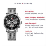 Tommy Hilfiger Chronograph Black Dial Silver Mesh Bracelet Watch for Men - 1791292 Buy Now By Tommy Hilfiger