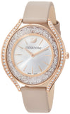Swarovski Crystalline Aura Silver Dial Beige Leather Strap Watch for Women - 5519450 Buy Now By Swarovski
