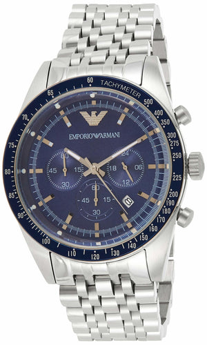 Emporio Armani Sportivo Chronograph Blue Stainless Steel Watch For Men - AR6072 Buy Now By Emporio Armani