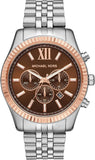 Michael Kors Lexington Chronograph Brown Dial Silver Steel Strap Watch For Men - MK8732 Buy Now By Michael Kors