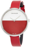 Calvin Klein Rise Yellow Red Dial Red Leather Strap Watch for Women - K7A231UP Buy Now By Calvin Klein