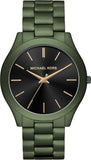 Michael Kors Slim Runway Quartz Black Dial Green Steel Strap Watch For Men - MK8715 Buy Now By Michael Kors