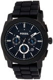 Fossil Machine Chronograph Black Dial Black Silicone Strap Watch for Men - FS4487 Buy Now By Fossil