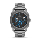 Fossil Machine Chronograph Brown Dial Grey Steel Strap Watch for Men - FS4931 Buy Now By Fossil