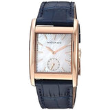 Movado Heritage Mother of Pearl White Dial Blue Leather Strap Watch For Women - 3650052 Buy Now By Movado