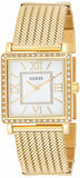Guess White Dial Gold Mesh Bracelet Watch For Women - W0826L2 Buy Now By Guess