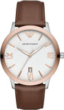 Emporio Armani Giovanni Quartz White Dial Brown Leather Strap Watch For Men - AR11211 Buy Now By Emporio Armani