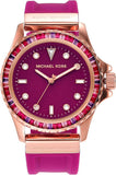 Michael Kors Everest Pave Crystals Pink Dial Pink Rubber Strap Watch for Women - MK7441 Buy Now By Michael Kors