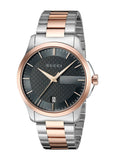 Gucci G Timeless Grey Dial Two Tone Steel Strap Watch For Men - YA126446 Buy Now By Gucci