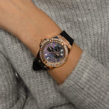 Guess Venus Diamonds Black Dial Black Rubber Strap Watch for Women - GW0118L2 Buy Now By Guess