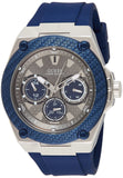 Guess Legacy Grey Dial Blue Silicone Strap Watch For Men - W1049G1 Buy Now By Guess
