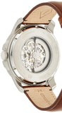 Fossil Grant Automatic Beige Skeleton Dial Brown Leather Strap Watch for Men - ME3099 Buy Now By Fossil