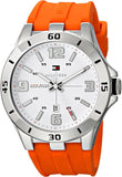 Tommy Hilfiger Analog White Dial Orange Rubber Strap Watch for Men - 1791063 Buy Now By Tommy Hilfiger