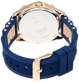 Guess Interpid White & Rose Gold Dial Blue Silicone Strap Watch For Women - W0325L8 Buy Now By Guess