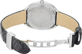 Versace Shadov Quartz Silver Dial Black Snake Leather Strap Watch for Women - VEBM00118 Buy Now By Versace