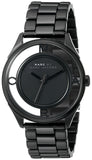Marc Jacobs Tether Transparent Black Dial Black Steel Strap Watch for Women - MBM3415 Buy Now By Marc Jacobs