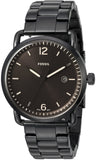 Fossil The Commuter Brown Dial Black Steel Strap Watch for Men - FS5277 Buy Now By Fossil