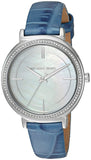 Michael Kors Cinthia Mother of Pearl Dial Blue Leather Strap Watch for Women - MK2661 Buy Now By Michael Kors