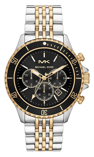 Michael Kors Bayville Chronograph Black Dial Two Tone Steel Strap Watch For Women - MK8872 Buy Now By Michael Kors