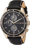 Tommy Hilfiger Parker Chronograph Black Dial Brown Leather Strap Watch For Men - 1791836 Buy Now By Tommy Hilfiger