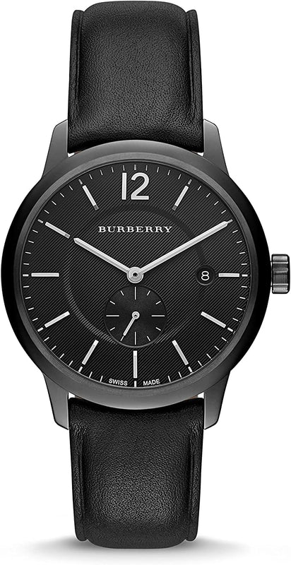 Burberry The Classic Black Dial Black Leather Strap Watch for Men - BU10003 Buy Now By Burberry