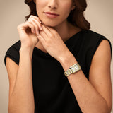 Fossil Raquel Three Hand Mother of Pearl Dial Two Tone Steel Strap Watch For Women - ES5305 Buy Now By Fossil