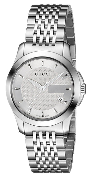 Gucci G Timeless Silver Dial Silver Steel Strap Watch For Women - YA126501 Buy Now By Gucci