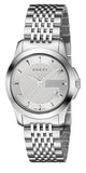 Gucci G Timeless Silver Dial Silver Steel Strap Watch For Women - YA126501 Buy Now By Gucci