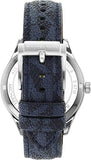 Michael Kors Benning Three Hand Silver Dial Blue Leather Strap Watch For Men - MK8930 Buy Now By Michael Kors