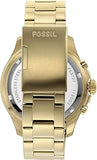 Fossil FB-03 Chronograph Black Dial Gold Steel Strap Watch for Men - FS5727 Buy Now By Fossil