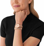 Michael Kors Runway Chronograph Analog Rose Gold Dial Rose Gold Steel Strap Watch for Women - MK7453 Buy Now By Michael Kors