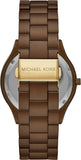 Michael Kors Slim Runway Brown Dial Brown Steel Strap Watch For Women - MK4508 Buy Now By Michael Kors