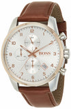 Hugo Boss Skymaster White Dial Brown Leather Strap Watch for Men - 1513786 Buy Now By Hugo Boss