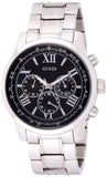 Guess Horizon Chronograph Quartz Black Dial Silver Steel Strap Watch For Men - W0379G1 Buy Now By Guess