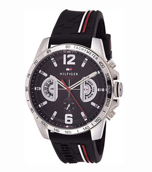 Tommy Hilfiger Decker Quartz Black Dial Black Rubber Strap Watch for Men - 1791473 Buy Now By Tommy Hilfiger