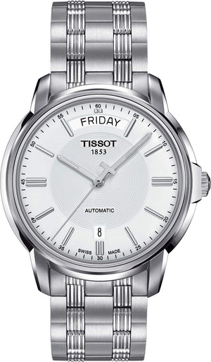 Tissot T Classic Automatic III Day Date White Dial Silver Steel Strap Watch for Men - T065.930.11.031.00 Buy Now By Tissot