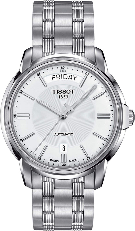 Tissot T Classic Automatic III Day Date White Dial Silver Steel Strap Watch for Men - T065.930.11.031.00 Buy Now By Tissot