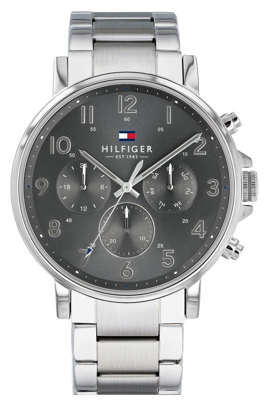 Tommy Hilfiger Chronograph Grey Dial Silver Steel Strap Watch for Men - 1710382 Buy Now By Tommy Hilfiger