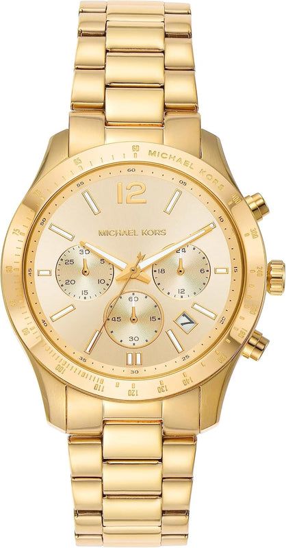 Michael Kors Berkley Chronograph Gold Dial Gold Steel Strap Watch For Women - MK7411 Buy Now By Michael Kors