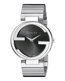 Gucci G Interlocking Black Dial Silver Steel Strap Watch For Women - YA133307 Buy Now By Gucci