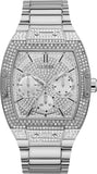 Guess Phoenix Multifunction Crystals Silver Dial Silver Steel Strap Watch For Men - GW0094G1 Buy Now By Guess