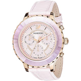 Swarovski Octea Lux Chrono Pink Dial Pink Leather Strap Watch for Women - 5452501 Buy Now By Swarovski