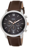 Fossil Neutra Chronograph Black Dial Brown Leather Strap Watch for Men - FS5408 Buy Now By Fossil