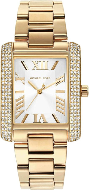 Michael Kors Emery Three-Hand Crystals Silver Dial Gold Steel Strap Watch for Women - MK4643 Buy Now By Michael Kors